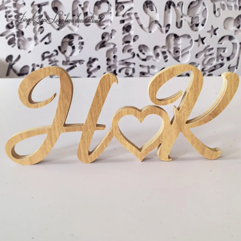 Custom Personalized Wooden Name Sign, Valentines Day Gift, Couple Initials Wood Plaque, Wedding Anniversary, Engagement Gift