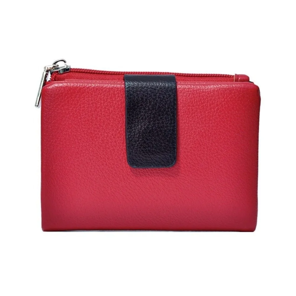 

Retro Ultra Thin Two Fold Wallet Zipper Multi-function Coin Pouch Multi Slot Japanese PU Leather Card Holder Card Storage Bag