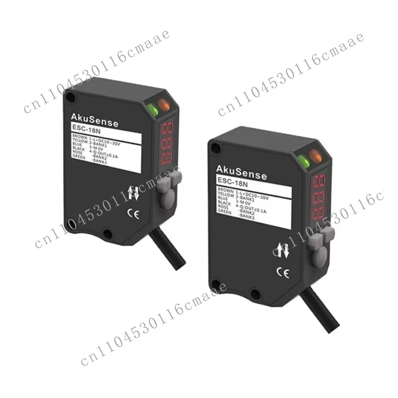 ESC-18P Industrial Optoelectronic Color Sensor RGB Light Source, Screw Mount, for Detecting Damaged Printed Packaging