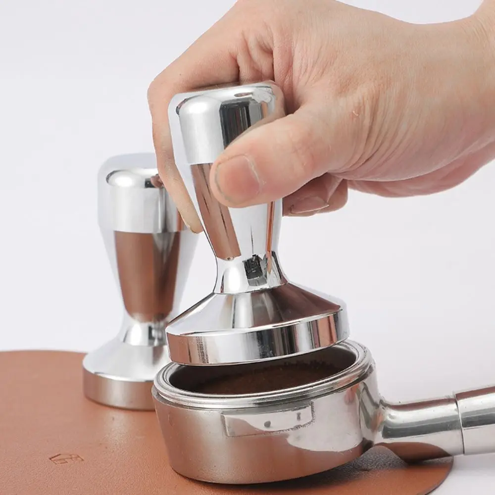 

51/53/58MM Stainless Steel Coffee Tamper Flat Base Polished Mirror Coffee Bean Press Removable Coffee Powder Hammer Cafe