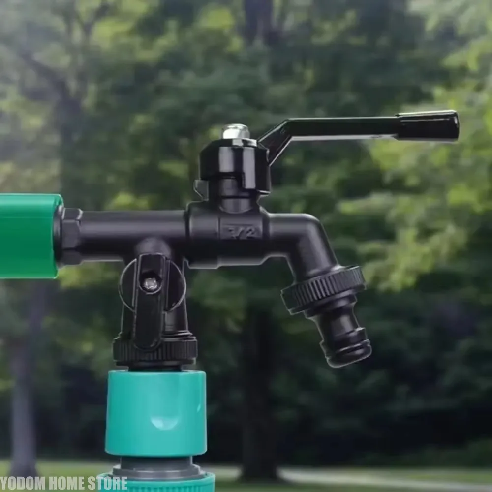 Outdoor Tap Frost-Proof Dual Outlet Tap Garden Watering Equipment Suitable for Gardens Lawns Washing Machines Courtyards Tool