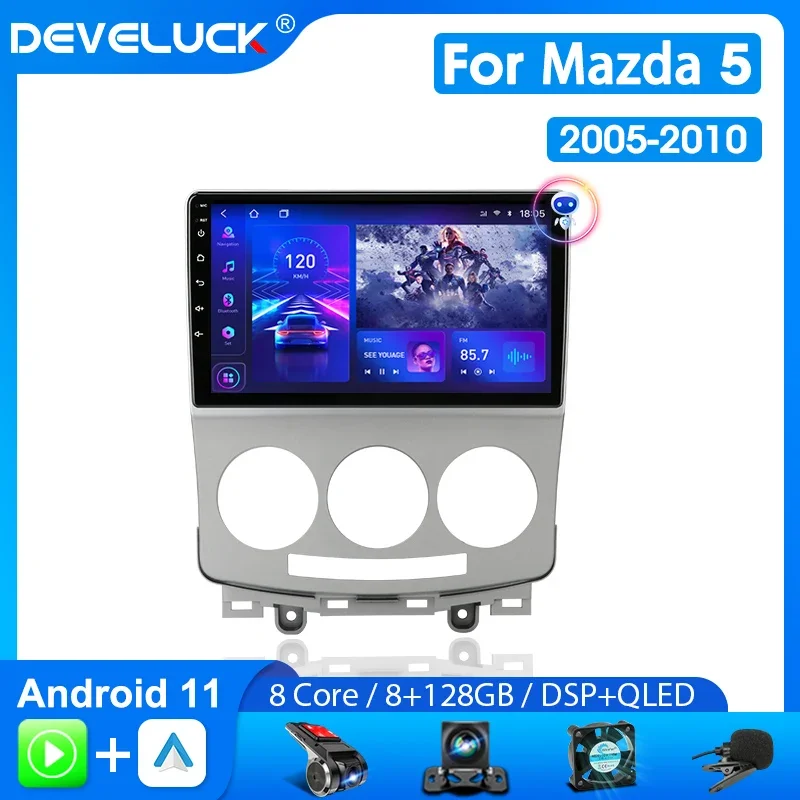 

Автомагнитола Develuck, 2 Din, Android 11, для Mazda 5 2005-2010