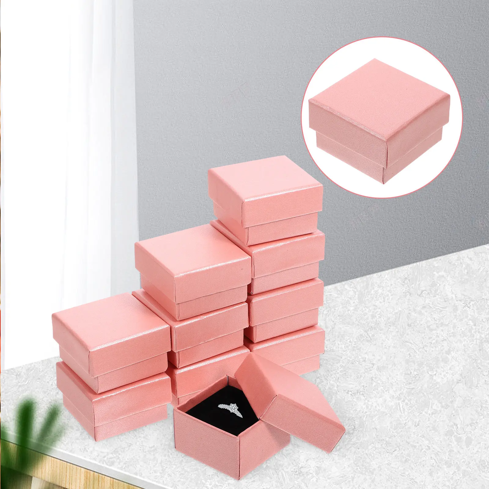 10Pcs Small Jewelry Gift Boxes Bulk Necklace Box Earring Box Ring Storage Container Exquisite Protective Decorative Packaging