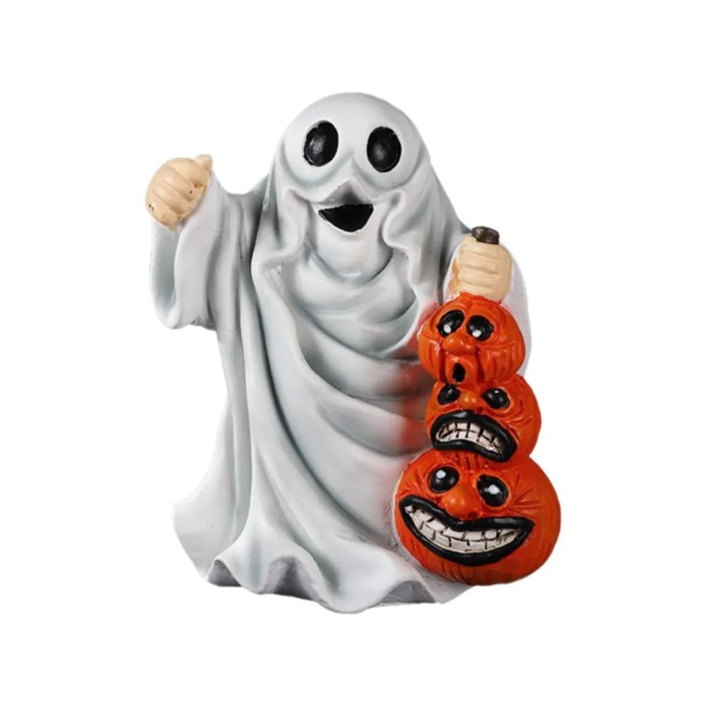 

Home Decor Resin Ghost Statue Cartoon White Ghost Ghost Sculpture 3D Sculpture Halloween Figurine Office