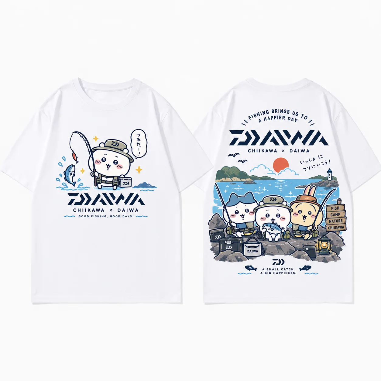 Japanese Anime Chiikawa Valentine Couple T-shirt Usagi Ji-i Print Unisex Loose Cotton Casual Kawaii Short Sleeve Tee