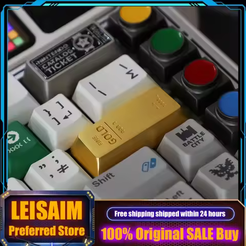 Gold Bar Theme Custom Keycap Mechanical Keyboard Cherry Profile Zinc Alloy Keycap Tablet Laptop Gaming Keyboard Accessories Gift