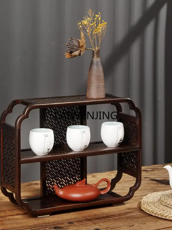 

Стеллаж для чайных принадлежностей SGF из красного дерева, винтажный китайский чайный столик-тумба, полка для чайной утвари