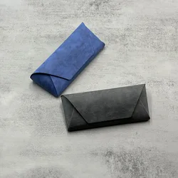 Korean Style Retro Simple Magnetic Glasses Case Portable Handmade Soft Shell Glasses Case