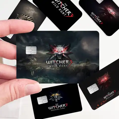 Hot-The-W-Witcher-Game Game Anime Sticker Film Skin Cover Case For Small Large No Chip Debit Credit Card Front Side