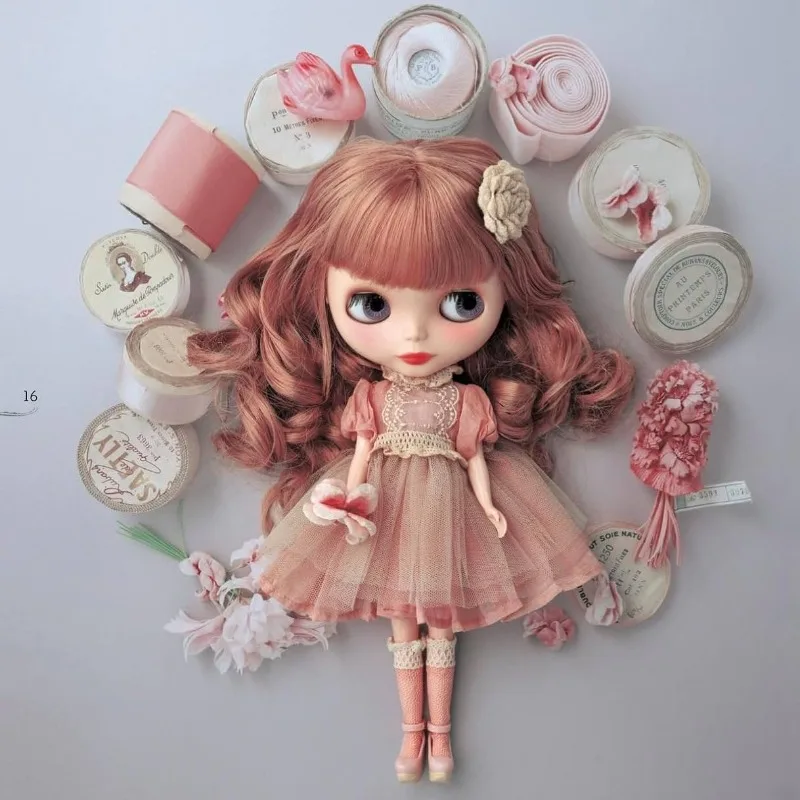 Blythe's Girlish Wardrobe Sewing Book Doll Outfit Matching Attire Pattern Drafting Accessories Illustrated Guide view 5