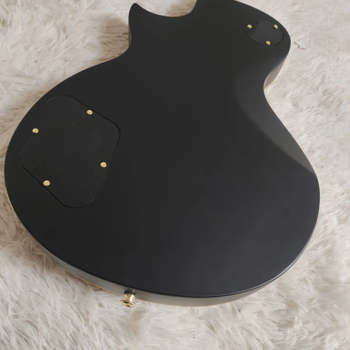 SEND in 3 days high quality Matte Black E  SP Electric Guitar with Gold Hardware