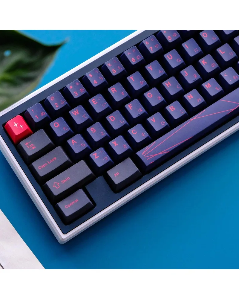Keycap 134 key PBT material Original height Five-sided sublimation process Suitable for a variety of mechanical keyboards