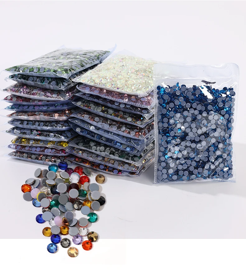 High Quality Bulk Hotfix Rhinestones Ss6-ss30 Стразы Flatback Stones Glitter Crystal And Strass For Diy Nail Accessories
