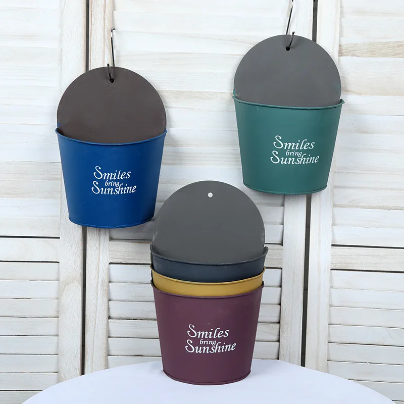 

Retro Style Iron Wall Hanging Flower Pot Dried Flower Flower-arranging Hanging Wrought Iron Wall-hanging Wall Decoration