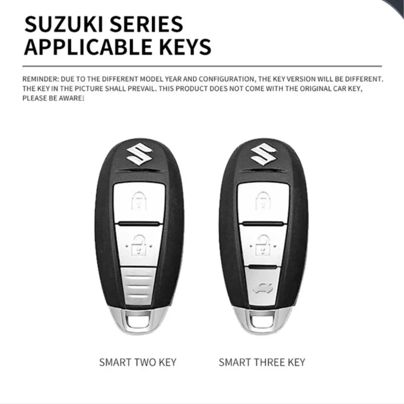 Car Key Case Cover Smart Remote Protector Shell Keychain For Suzuki Vitara Swift Ignis Kizashi SX4 Baleno Ertiga Samurai S-Cross