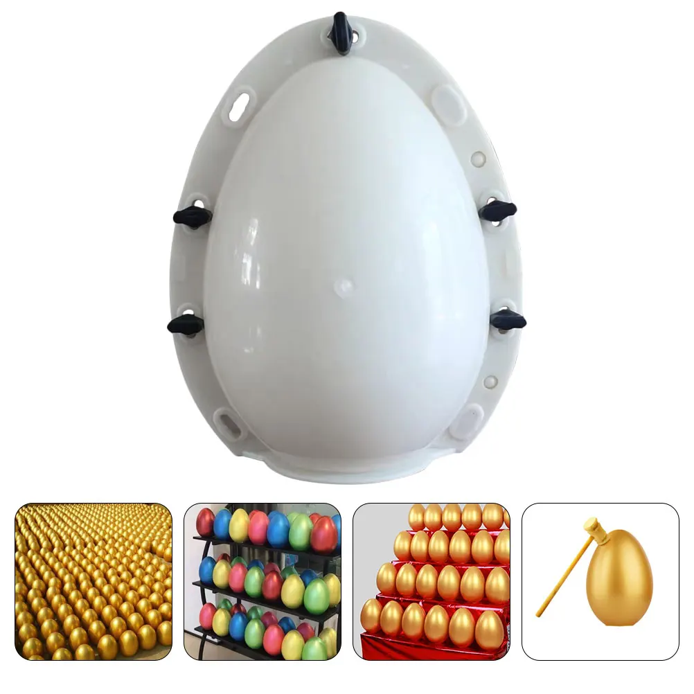 

Plastic Mold Large Size Multi Use Party Decorative Golden Egg Prop Making Reusable Washable DIY Egg Casting Mold For Festival