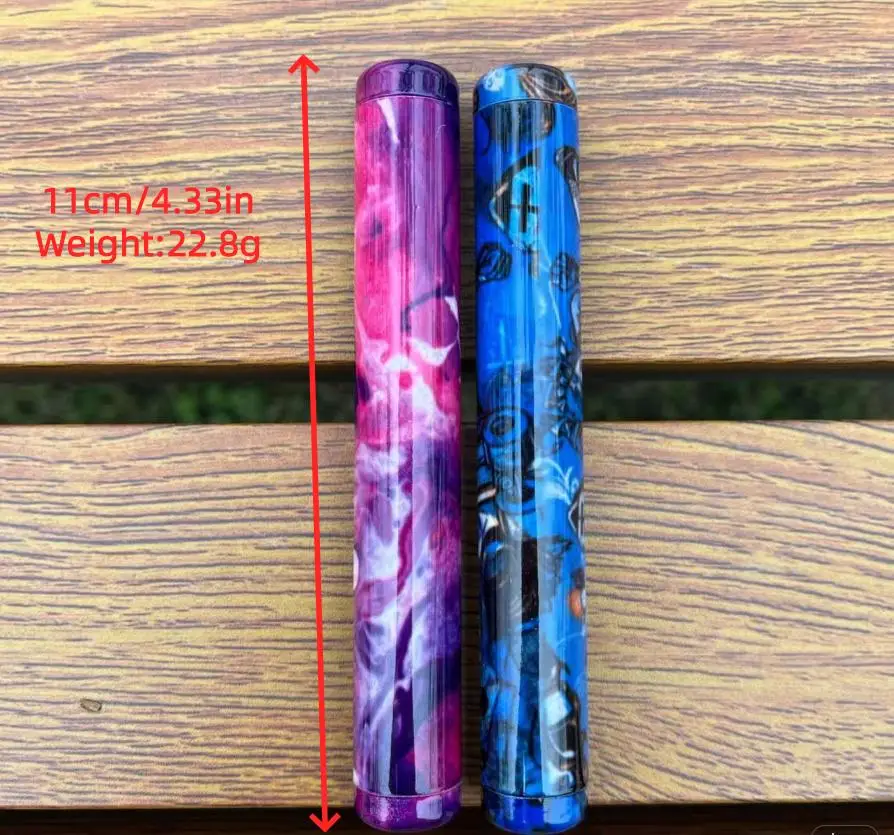 1pc New Colorful Printing Alloy Metal Storage Tube Cigar Tube Moisture-proof Anti-fall Sealed Tube Smoking Accessories