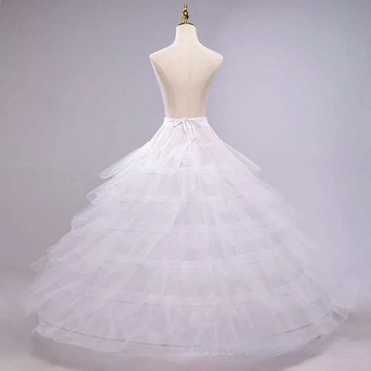 Kéo Dài Siêu Lông Tơ Váy Cưới Cô Dâu Trang Phục Pannier 6 Nam 6 Sợi Thun Crinoline Cosplay