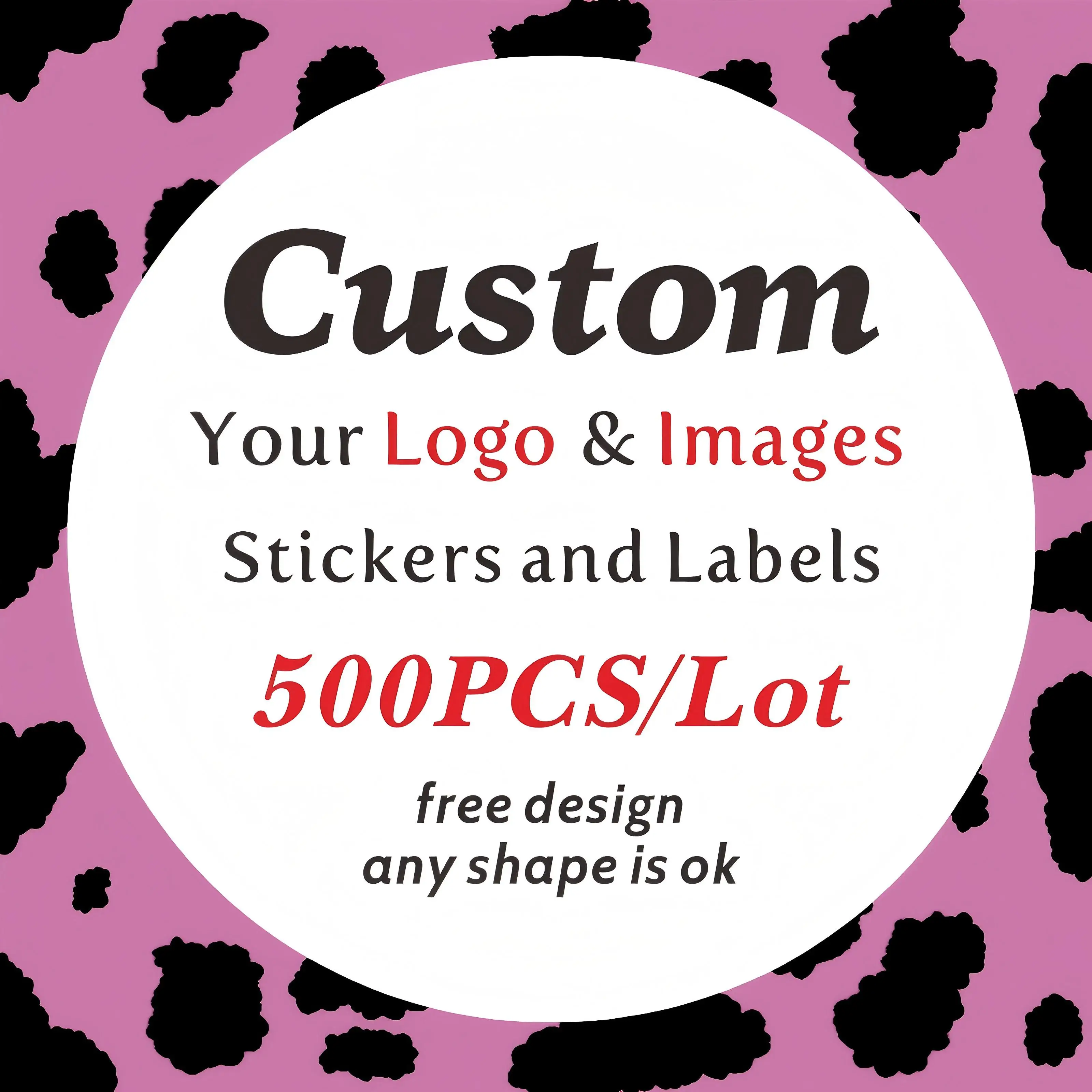 

500PCS Custom Stickers and Customized Logos Wedding Birthday Gift Box Stickers Design Your Own Labels Personalize Stickers