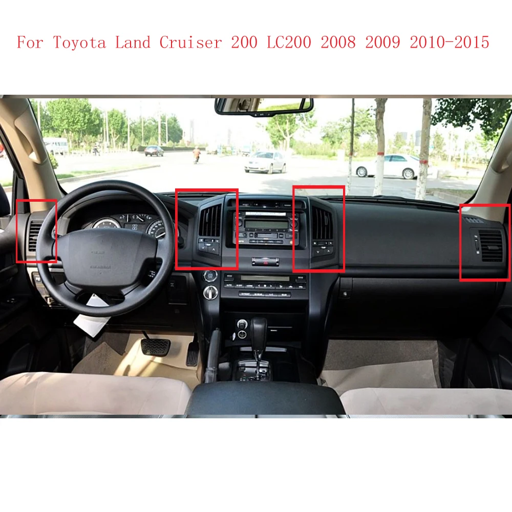 

HAOCHEN Car A/C Air Conditioner Air Vent Outlet Grill For Toyota Land Cruiser 200 LC200 2008 2009 2010-2015 Car accessories