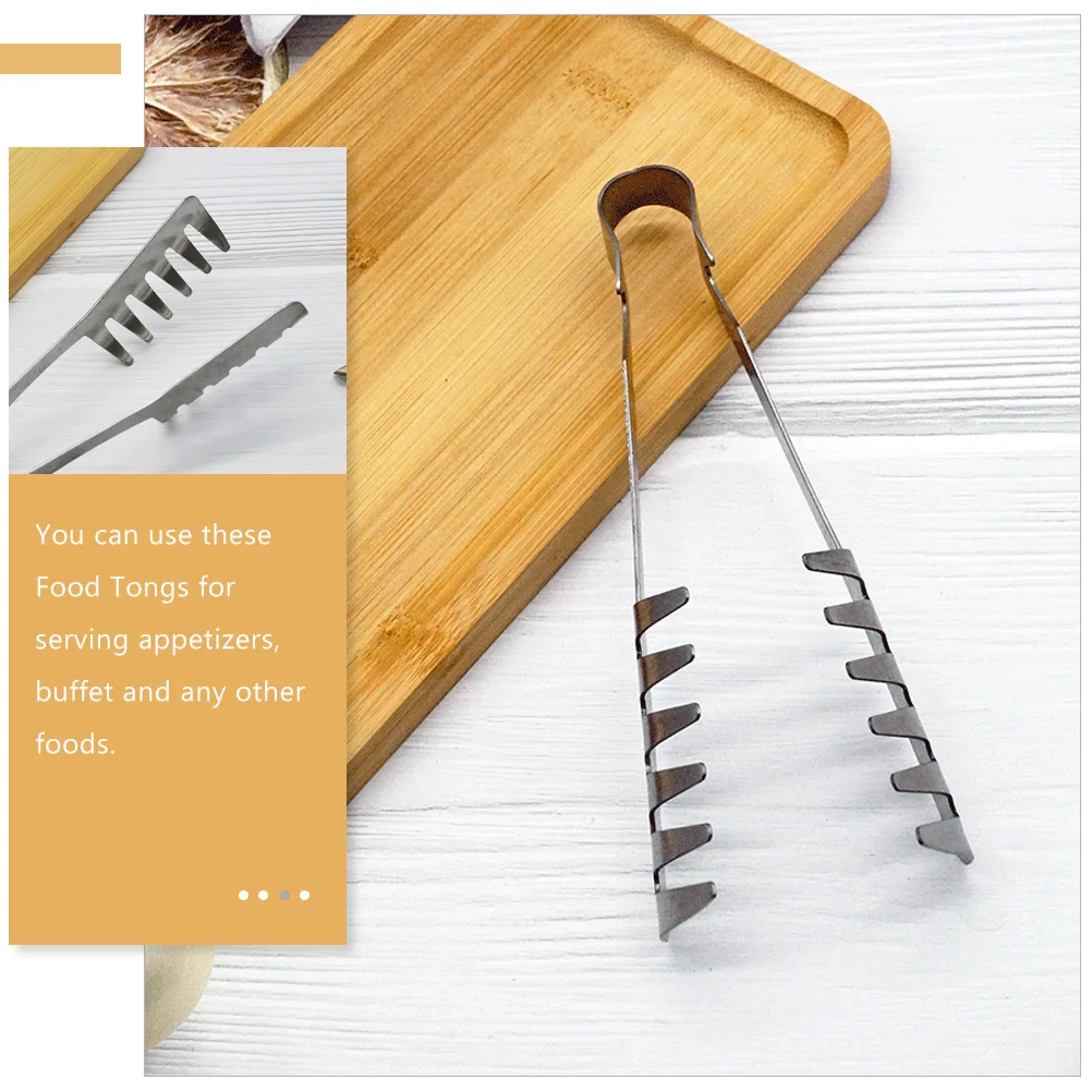 

Stainless Steel Food Reusable Bread Clips Buffet Dessert Clamps Kitchen Tools Serving Appetizers Bakery Wedding Party