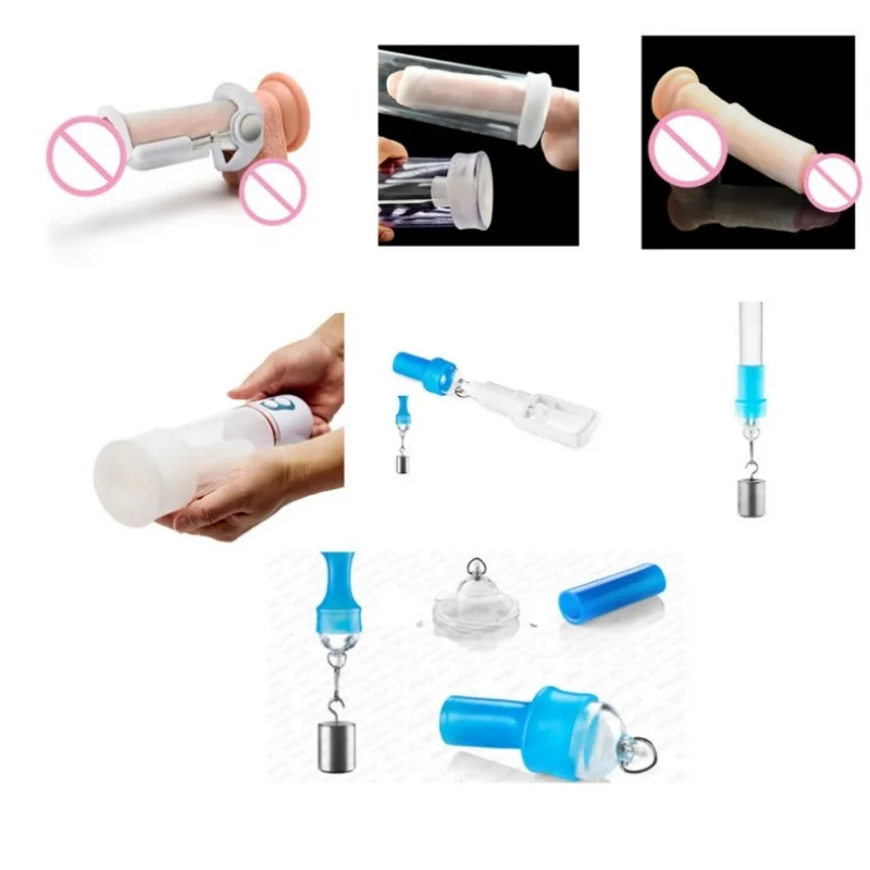 Manchon d'extension de pénis réutilisable, protecteur de gland d'agrandissement, capuchon de pompe à vide, étui en silicone, accessoires d'extension