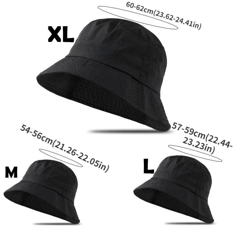Wasserdicht Große Größe XL62cm Sonnenhut Männer Frauen Sonnenschutz Bergsteigen Großen Kopfumfang Sommer UV Schutz Eimer Hut – Detail 1