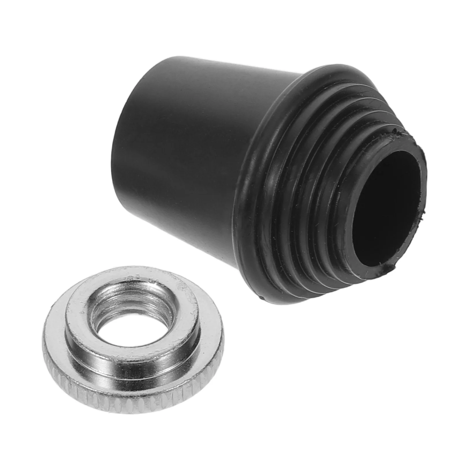 

1 Set Black Threaded Rubber Drum Foot Pads For Bass Drum Anti-Slip Stability Universal Leg Cap Replacement Percussion Hardware