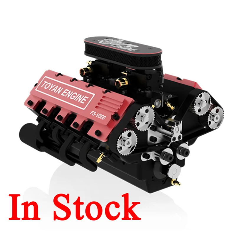 28cc Toyan V8 Methanol engine Model FS-V800 RC 4-stroke Miniature Eight-cylinder Water Cooling Kit