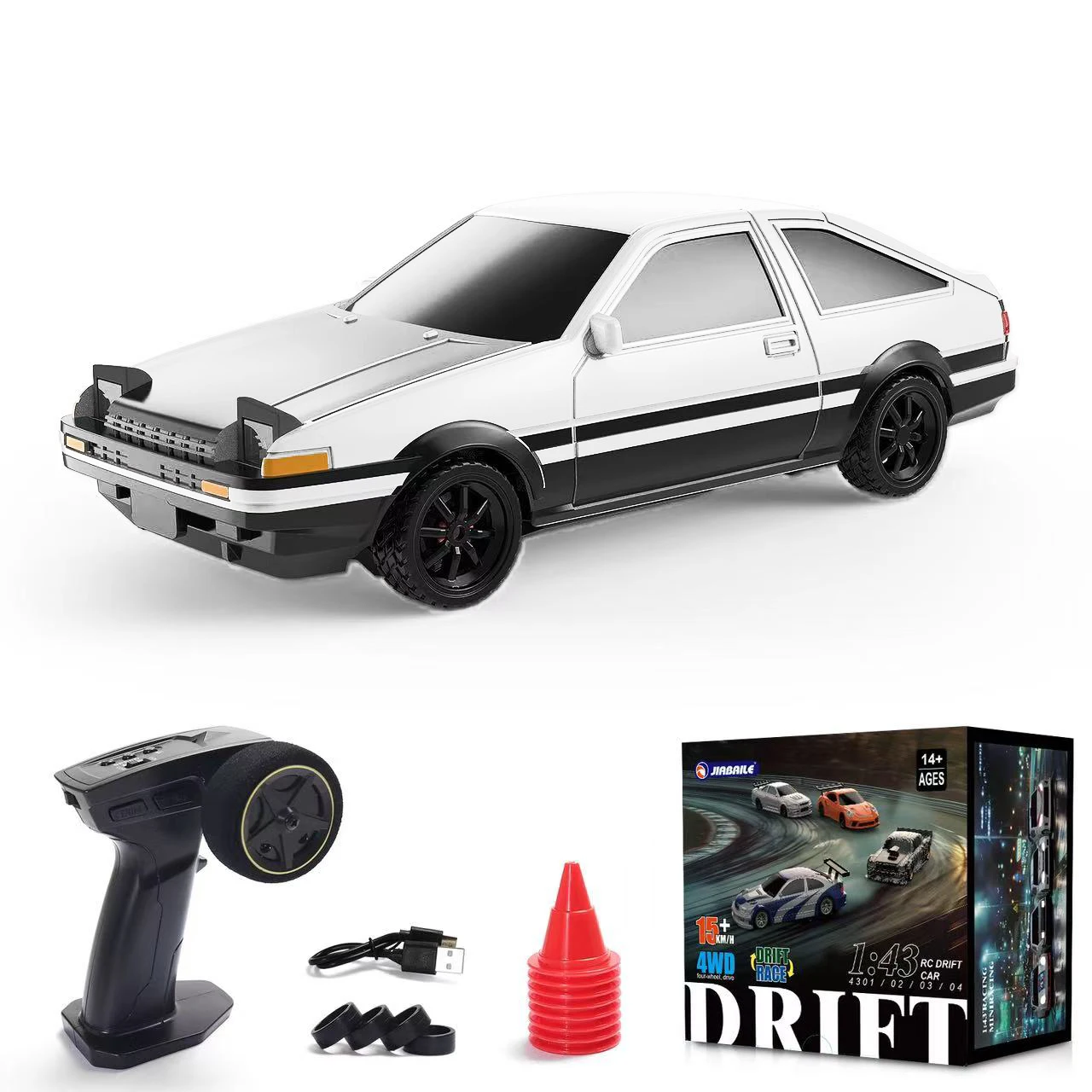 1/43 4WD RC Drift Auto 2.4G Mini Raceauto Afstandsbediening Snelheidsauto RTR Vierwielaandrijving Hoge Snelheid Model Speelgoed voor Kinderen Jongens Cadeau