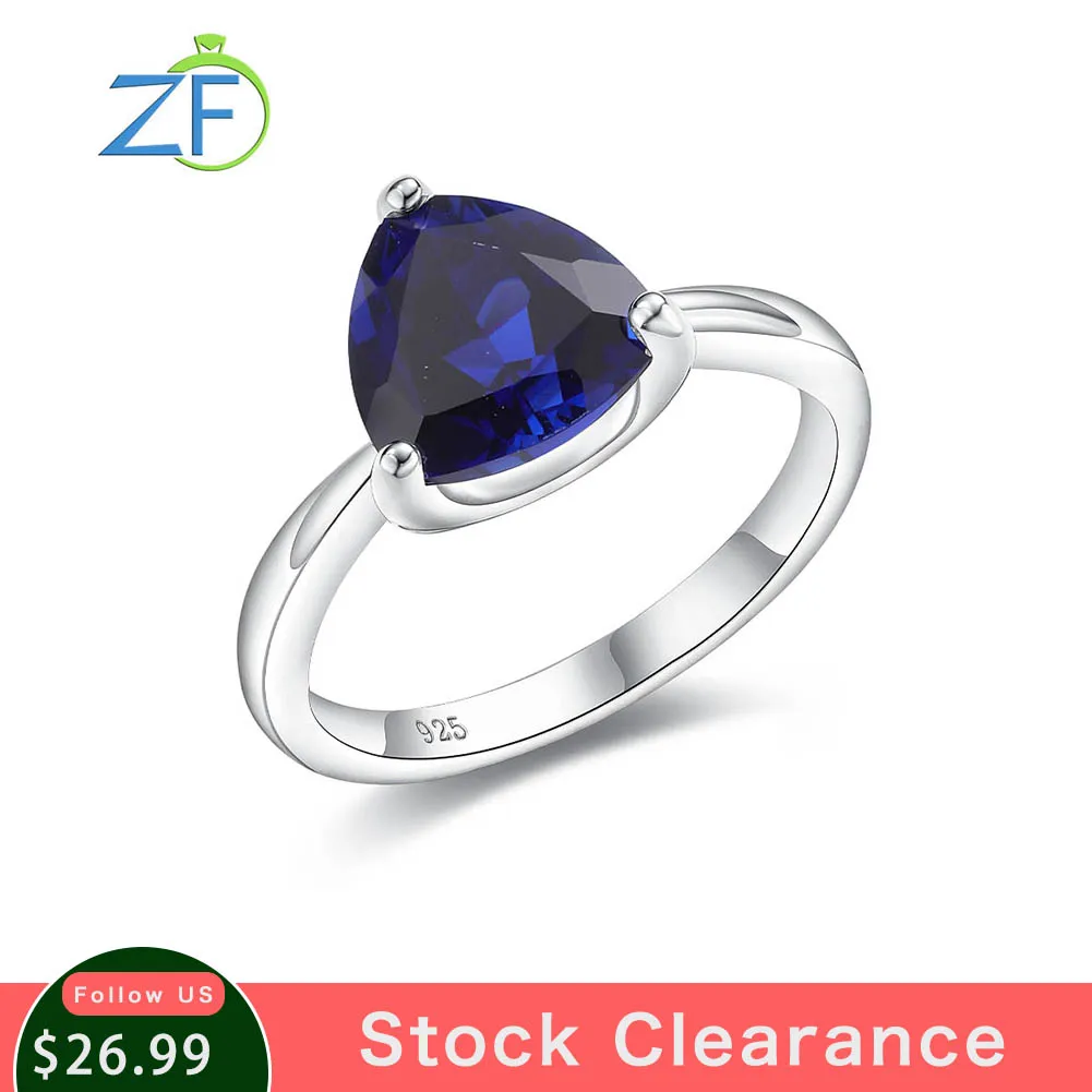 GZ ZONGFA Authentic 925 Sterling Silve Ring for Women Natural Peridot Gems 3Carats 14K Gold Plated Triangle Design Fine Jewelry