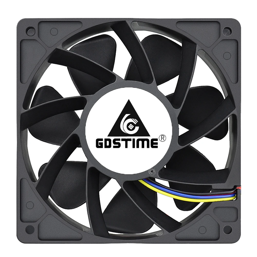 Gdstime 1&2 PCS 120MM Axial Fan 120x38mm DC 12V 24V 48V Cooling Fan Dual Ball For PSU Workstation Server Cooler Ventilation Fan