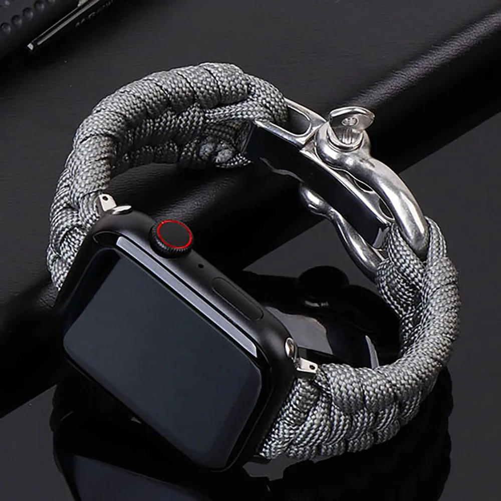 Outdoor Sport Rope Strap For Apple Watch Band Ultra 49mm 8 7 45mm 41mm Nylon Bracelet iWatch Series SE 6 5 4 3 44mm 42mm 40mm