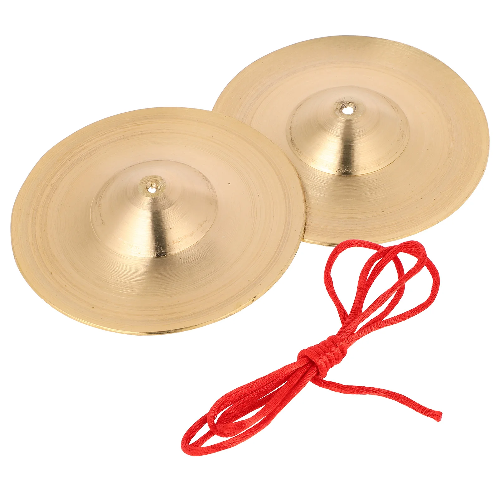 

Pair Copper Cymbal Alloy Finger Skateboard Exerciser Small Toys Adjustable Elastic Band Comfortable Wear Glossy Delicate