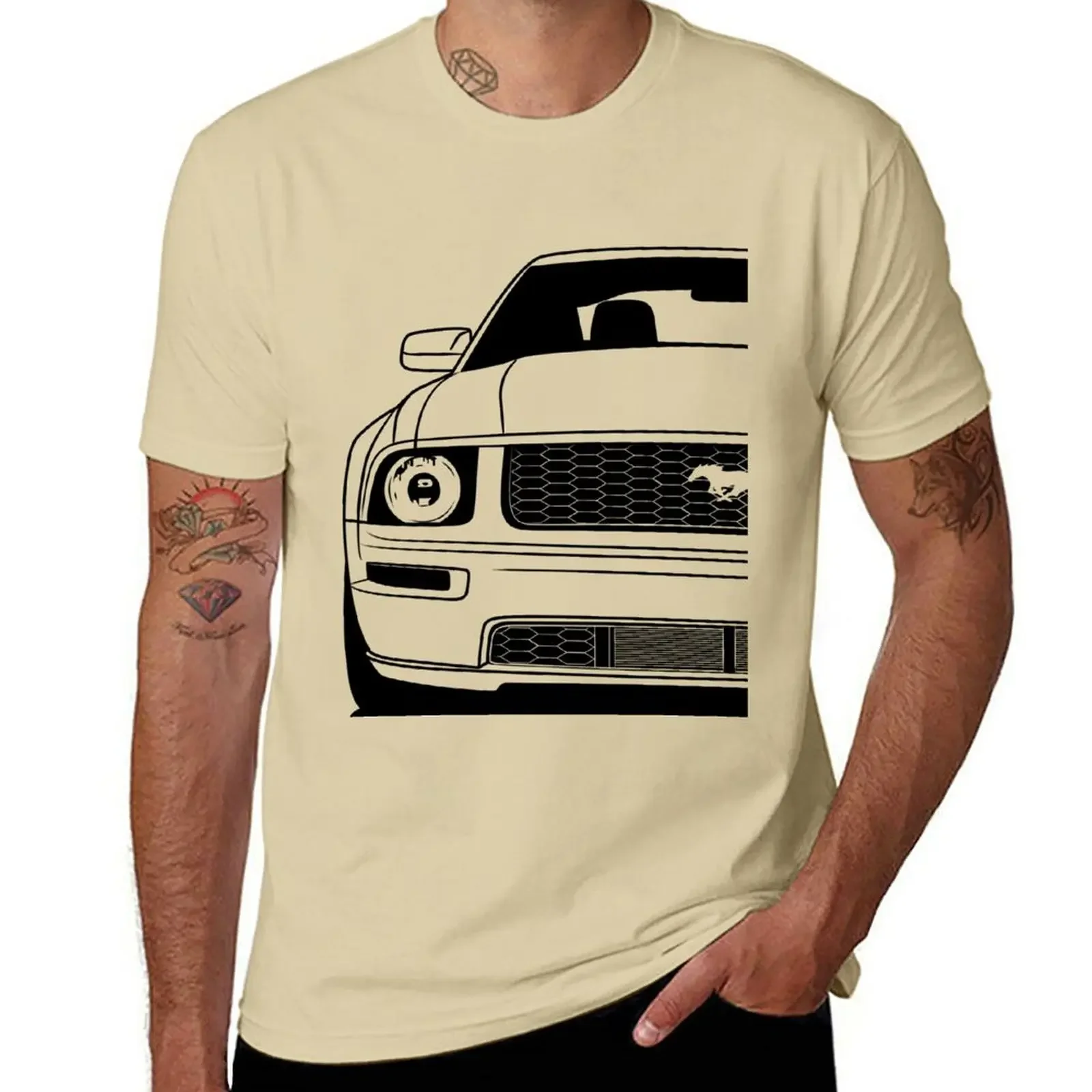 man T-shirt short Short sleeve mens white t shirts New Mustang Fifth Generation Best Shirt Design T-Shirt Blouse harajuku
