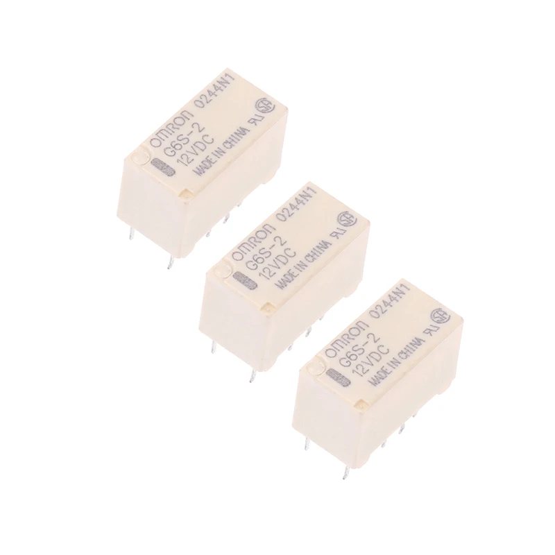 1 PCS G6S-2 5VDC 12VDC 24VDC สัญญาณรีเลย์ 8Pin DC 5V 12V 24V 2A Mini สัญญาณรีเลย์