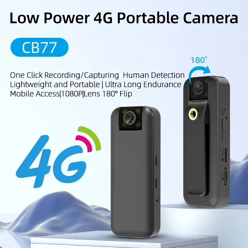 4G Mini Camera 4K UHD Portable Phone Remote Video Recorder Low Power Battery Cam Night Vision DV Camcorder