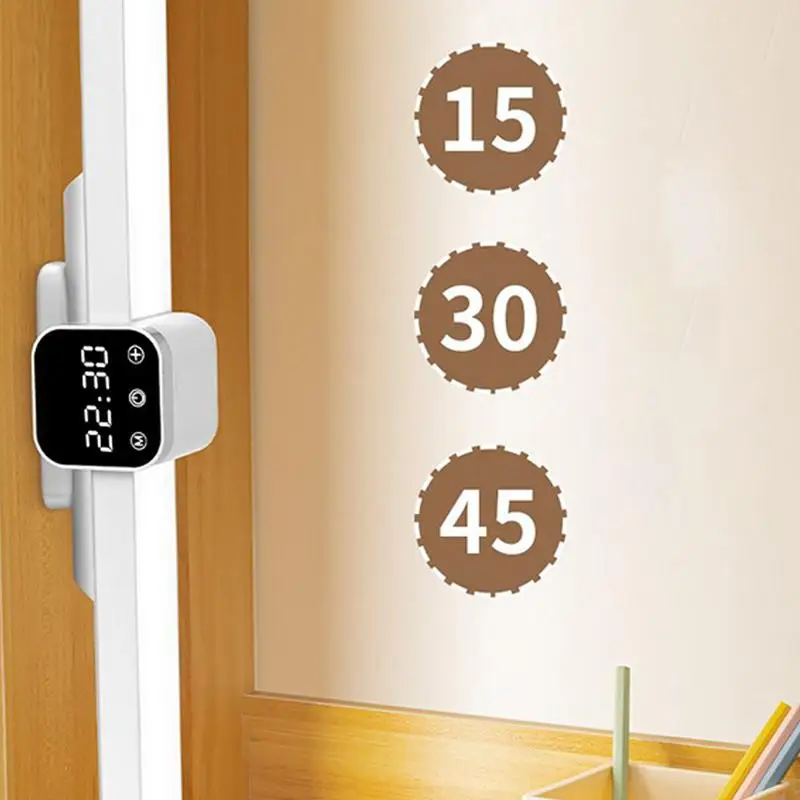 Magnet Under Cabinet Lights Wall Lamp 3 Color Temperature Under Cabinet Lights LED Closet Lamp With Clock For Kitchen Stairs
