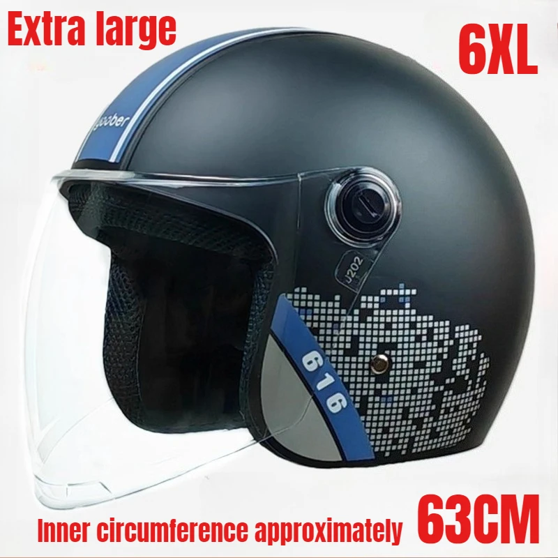

6XL Big Head Circumference 63cm Men Motorcycle Helmet Autumn Winter Warm Big Head Helmet for Men Women Casco Moto