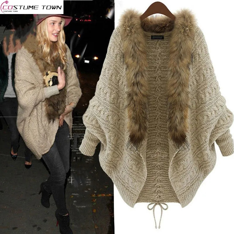 

Autumn and winter fashion new item European and American style bat shirt loose and fashionable knitted sweater