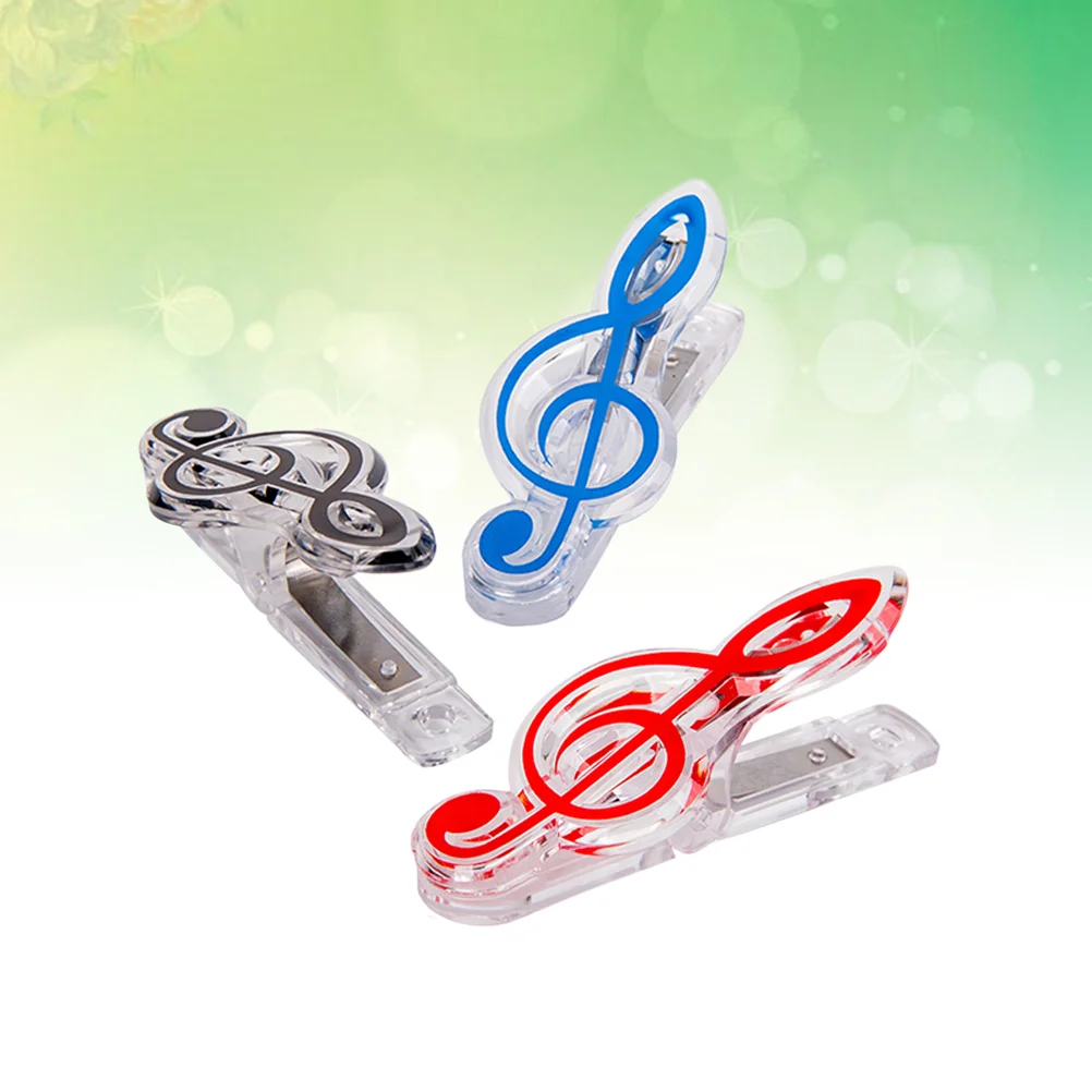 

3 PC Multifunctional Photo Clips Tickets Notes Letter Paper Music Symbol Pegs Book