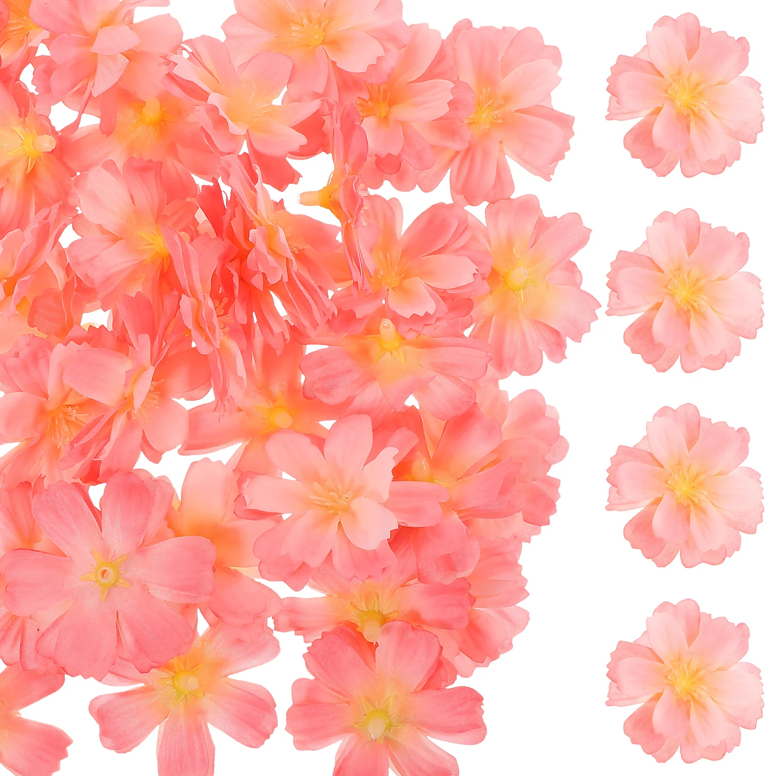 100 قطعة زهر البرقوق الاصطناعي زهرة رؤساء زهرة وهمية زخرفة للمنزل الزفاف الحرفية Diy بها بنفسك الزهور الزخرفية