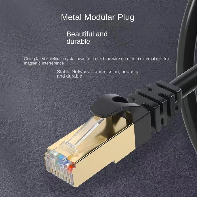 Kabel Ethernet Cat6 Gigabit High Speed 1000Mbps Kabel internetowy RJ45 Ekranowany przewód sieciowy LAN do PC PS5 PS4 PS3 Laptop IPTV — zdjęcie 4