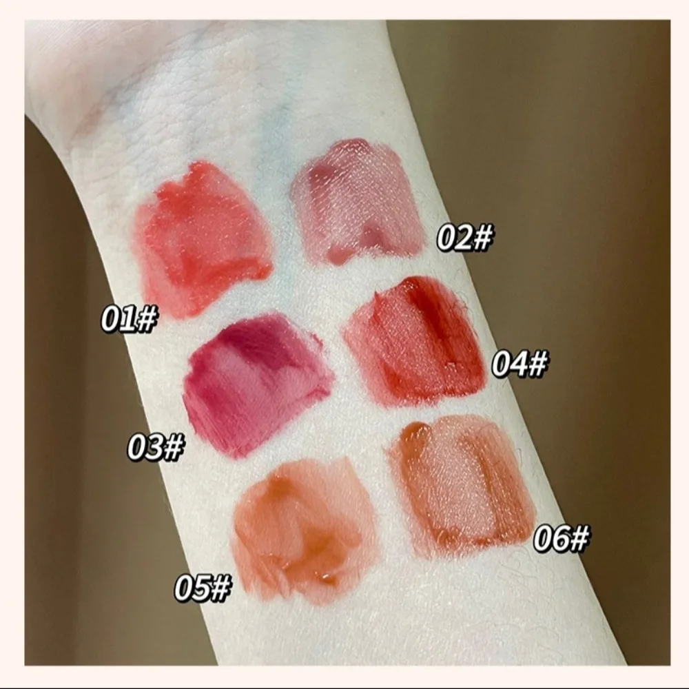 6 colori Lip Gloss Sexy Red Lip Tint Lasting antiaderente Cup Lip Stick sbiancante quotidiano Lip Plumper donna studente