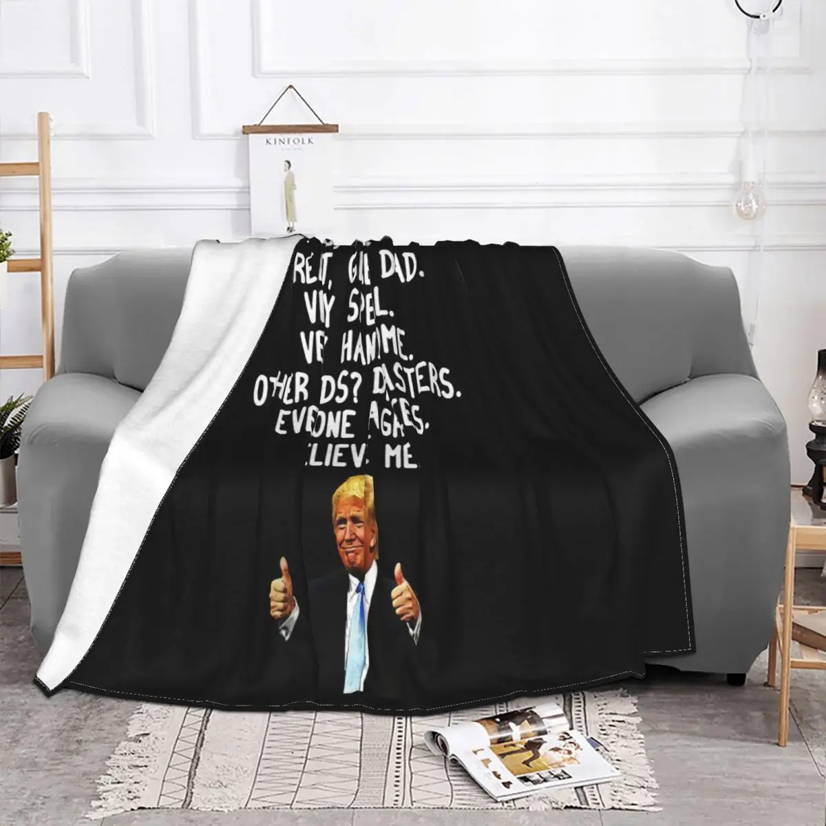 Us Funny Donald Trump Gift Gag Conservative Dad Unisex Oversize Better Brand Style Throw Blanket