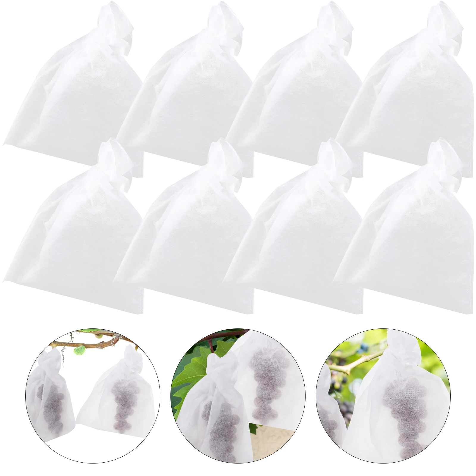 

100pcs Fruit Protection Bags Birdproof Waterproof Non-woven Fabric Plant Nursery Grow Bags for Fruits Vegetables Flowers Garden