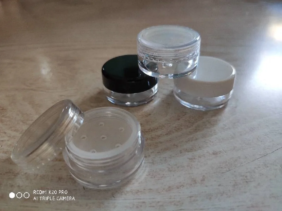 5ML 1G Hũ Nhựa Nồi Tín Ốp Lưng Sifter Rời Bột Hộp Đựng Mỹ Phẩm Phấn Mắt Blusher Son Dưỡng Môi gel Đựng Mỹ Phẩm Đóng Gói