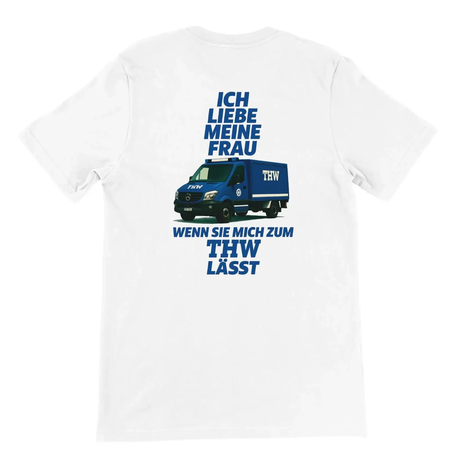 Funny I Love My Wife THW T Shirt For German Technical Relief Volunteer Disaster Helpers vintage Washed Comfortable streetwear