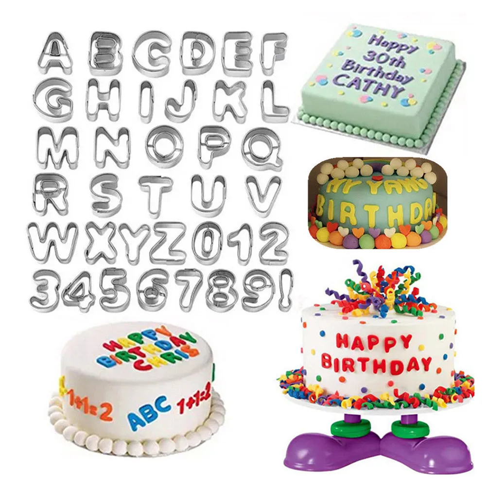 37-Piece Stainless Steel Baking Set – Cake, Cookie & Fruit Cutters, Letters, Numbers, Multifunctional Kitchen Tools