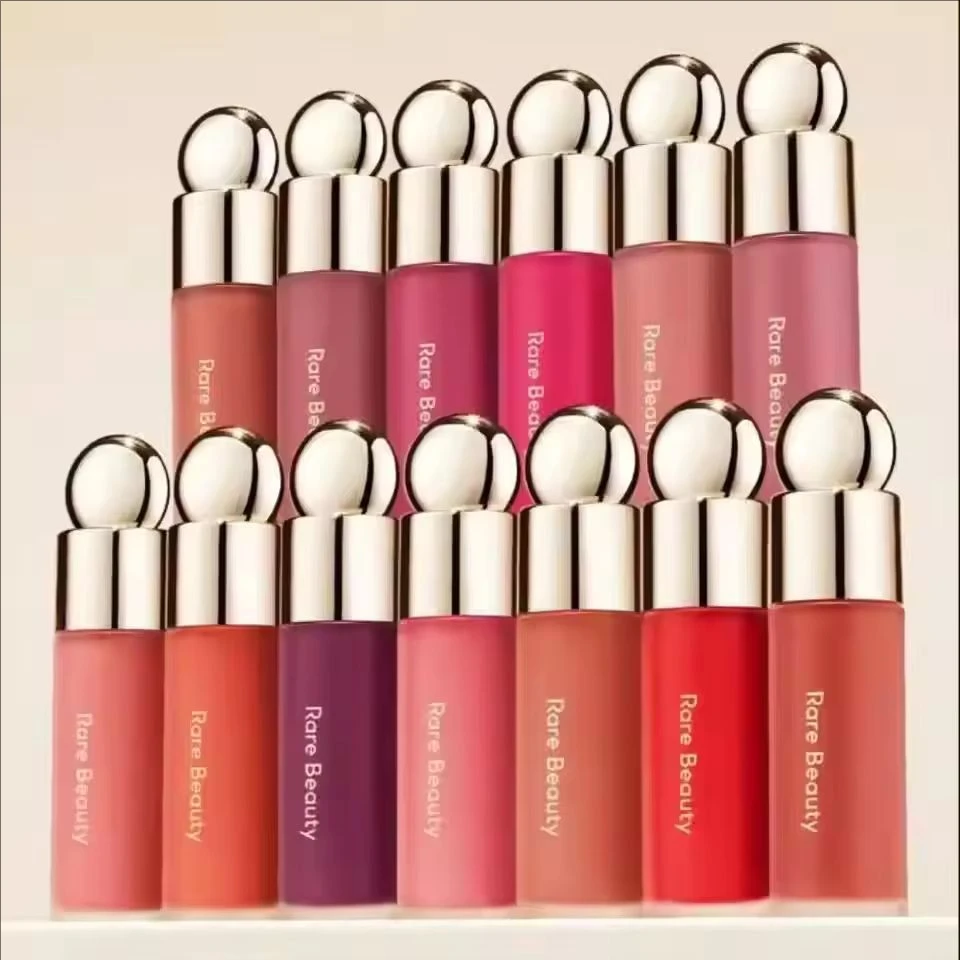 Rare Beauty Liquid Blush Neutral Encourage Worth Love Happy Joy Color Lipstick Rouge Creamy Highlighter Blusher Lip Gloss Box - Pudełko z różem w płynie, szminką, kremowym rozświetlaczem, błyszczykiem do ust Rare Beauty - Neutral, Encourage, Worth, Love, Happy, Joy Color